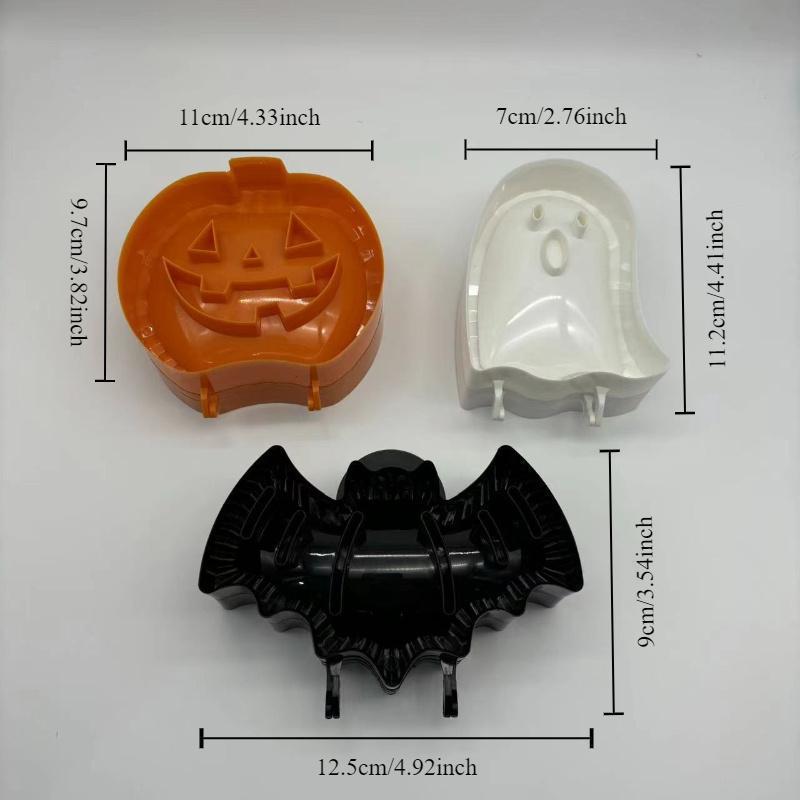 3Pcs/Pack New Halloween Baking Hand Molds Dough Presser Pocket Pie Molds Hand Pie Press Mold Maker Pumpkin Ghost Bat Shaped