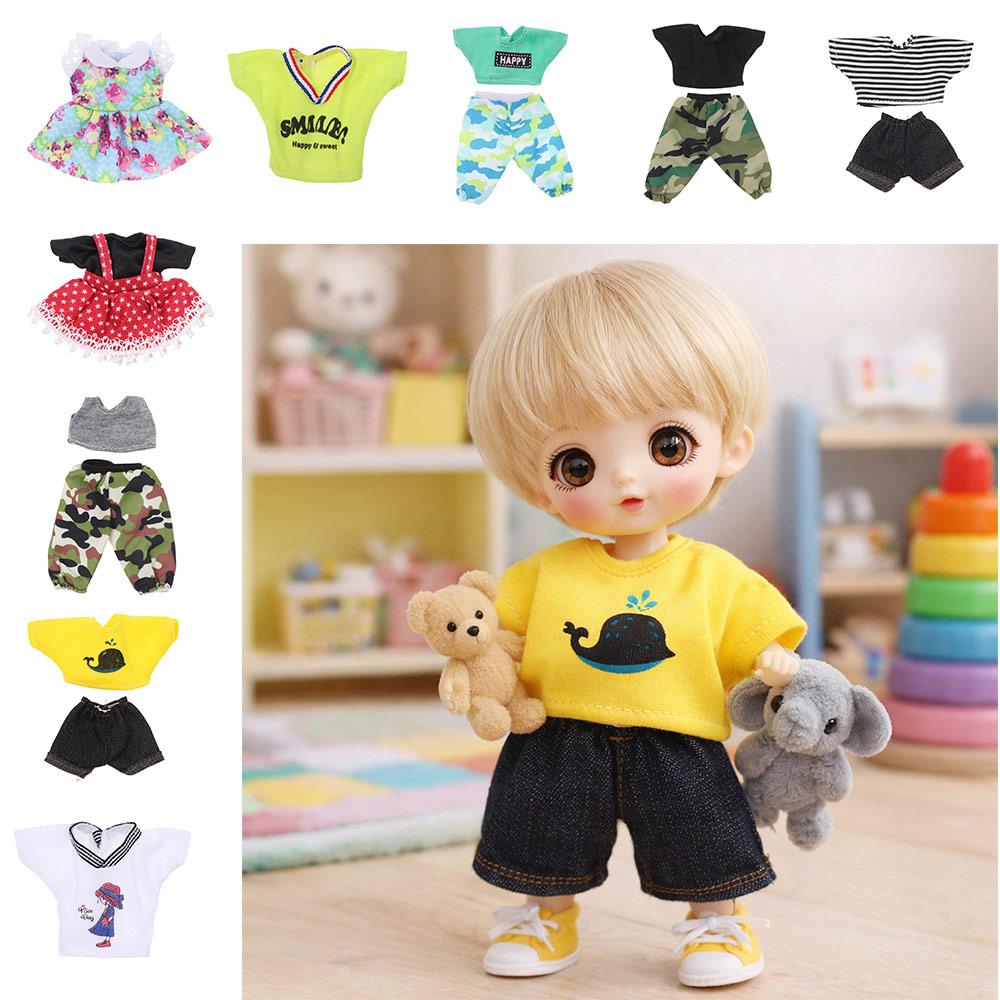 16cm Fashion Dress Up Dolls Skirt Suit Girls Toys Doll Clothes Best Gifts