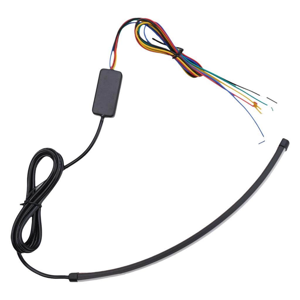 Tail Light Flexible LED Motorcycle Stop Light Black Rear Brake Strip CM