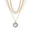 Gold-plated crystal pendant, new necklace, fashion street shot, butterfly sweater chain, women's light luxury style collarbone chain.