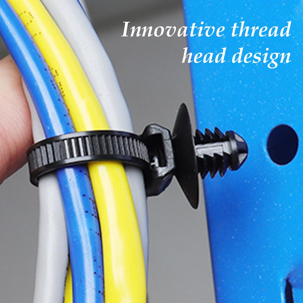 Cable tie with threaded head, cables. 220 mm. 100 pcs.