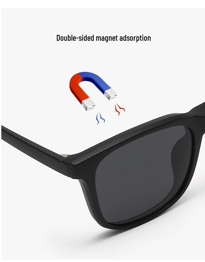 Conjunto de Óculos de Sol Clip-on Magnéticos Polarizados 2024 para Homens e Mulheres - Óculos de Condução da Moda