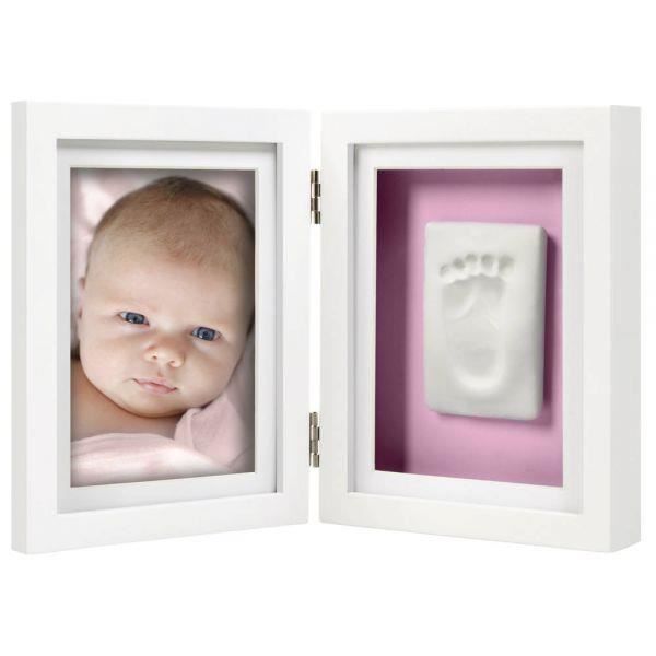 Cadre photo - Pearhead - Empreinte de Bébé - Bois blanc - Argile non toxique - 1 photo