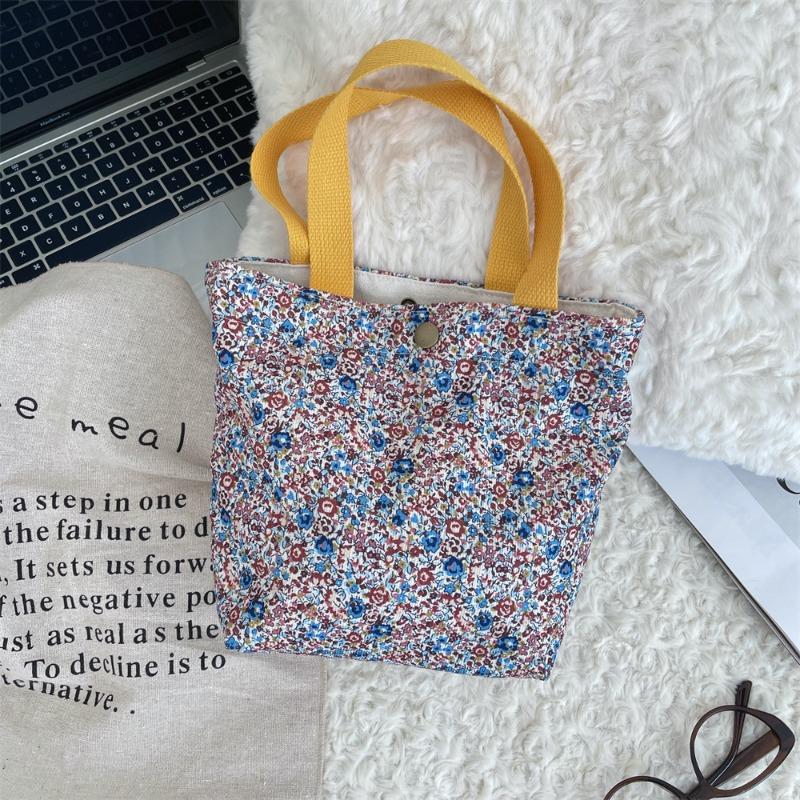 11 Autumn and winter retro casual bento bag, hand bag, work sundries, small cloth bag, women's portable tote bag