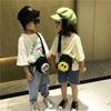 Fashionable Kids Smiley Face Crossbody Bag Chic Durable Canvas Small Backpack For Children