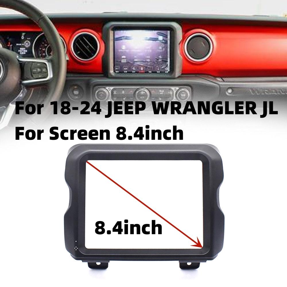 8.4inch Touchscreen Stereo Radio Bezel Surround Frame Fascia Panel Trim For 2018 2019 2020 2025 2025 2025 2025 Jeep Wrangler JL