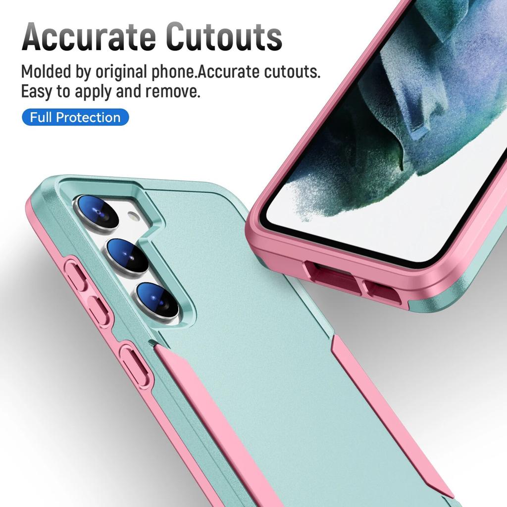 Anti-Glare Back Cover Case for Samsung Galaxy S23 FE S22 Ultra 5G S21 Plus S20 FE S 23 22 20 Dual Layer 2 In 1 Coque Armor Cases
