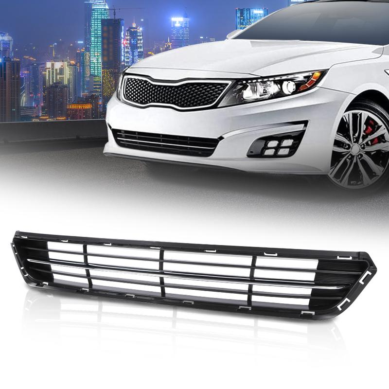 Передний Нижний Бампер Решетка Радиатора С Хромом Черный Подходит для 2014-2015 Kia Optima
