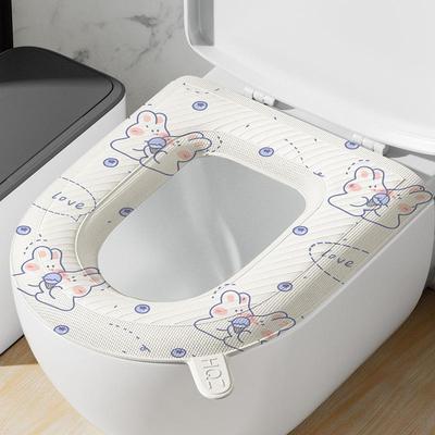 All-Season Waterproof Silicone Foam Toilet Seat Cushion - Washable and Universal Fit