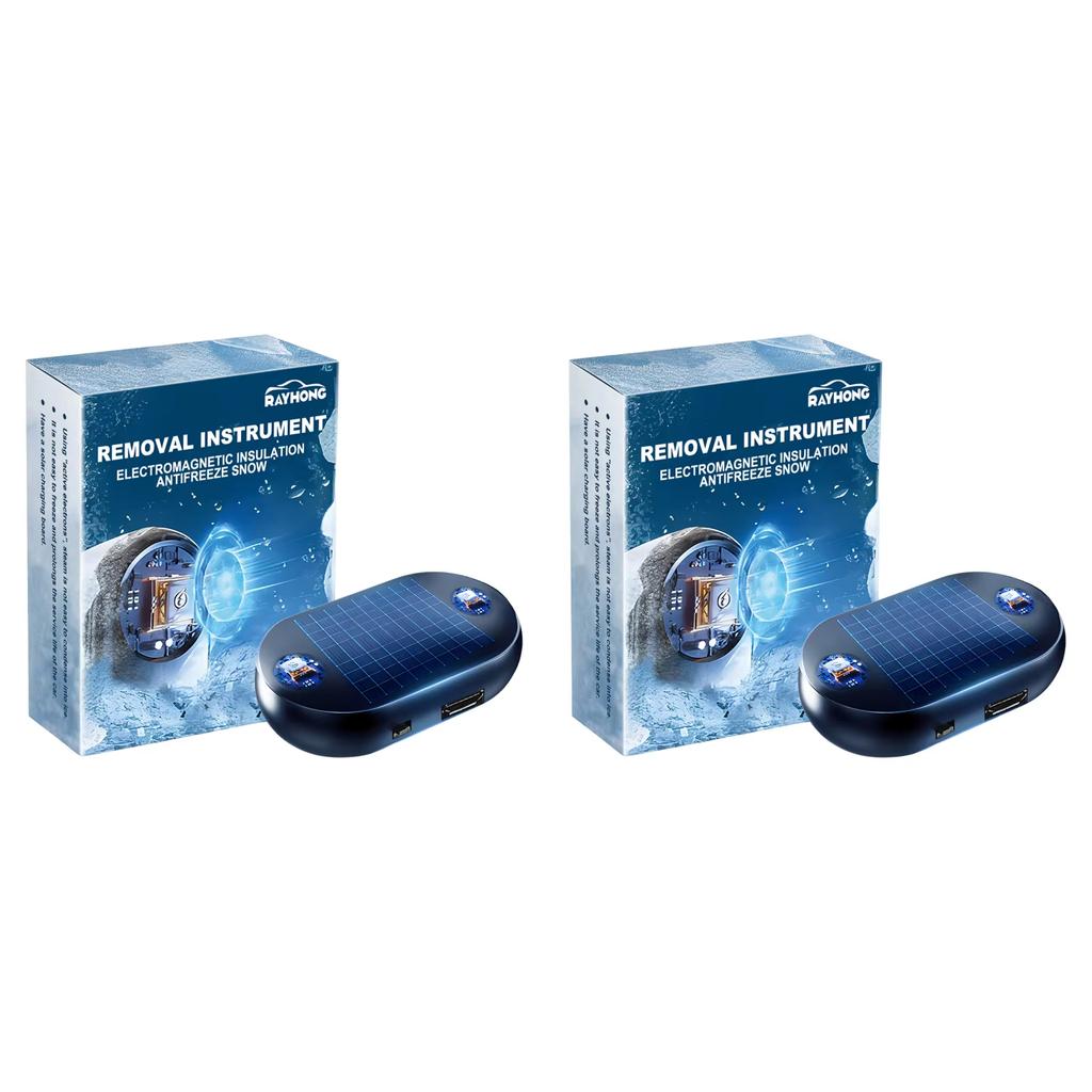 Car Solar Electromagnetic Molecular Interference Antifreeze Device Snow Removal Instrument Windshield Deicer Defog Winter Upgrad