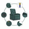 Massage Recliner with Rising Function Dark Green Fabric