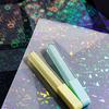 6 Sheets Iridescent Dream Holographic Sticker for Journals Waterproof Scrapbooking Stickers Transparent Substrate for Collage Sealing Decoration