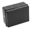 Project Box IP65 Waterproof Dustproof Junction Boxes ABS Plastic DIY Electronic Case, Indoor & Outdoor Electrical Box Power Cord Enclosure Black