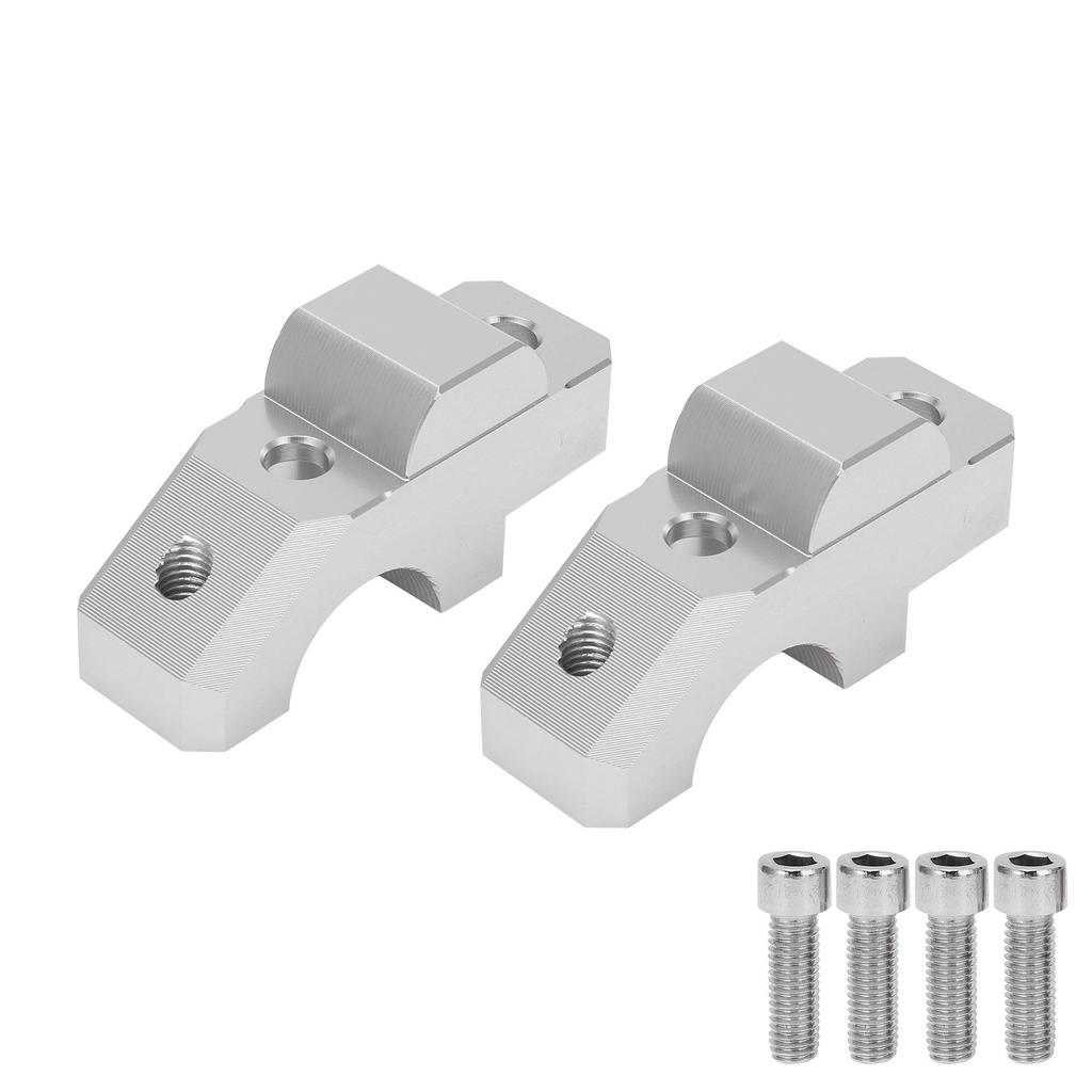 2pcs HandleBar Riser Mount Clamp CNC Aluminum Alloy Replacement for YAMAHA Tracer 900 GT 2015‑2019Silver