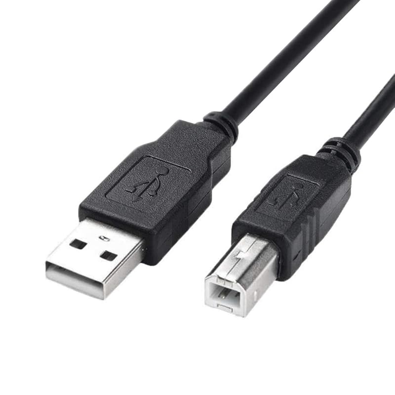 Printer to Computer USB Scanner Cable High Speed A Male to B Male Cord Compatible with HP, Canon, Dell, Epson, Lexmark, Xerox, Samsung and More (5FT)