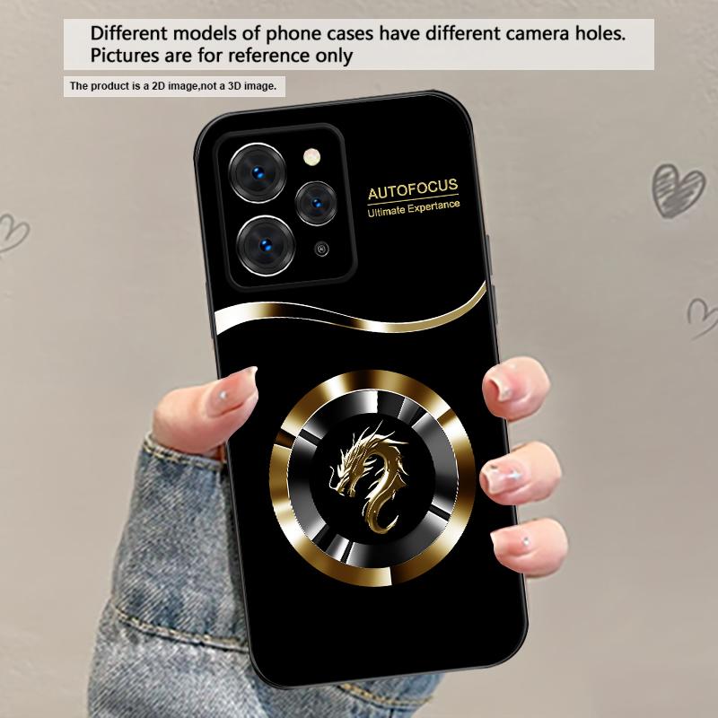 Circle New Dragon Head For Redmi Note 9 9S 10 11 12 12S 13 Pro+ Plus 5G India 14 Pro 4G Global 14S 13C 14C TPU Soft Phone Case