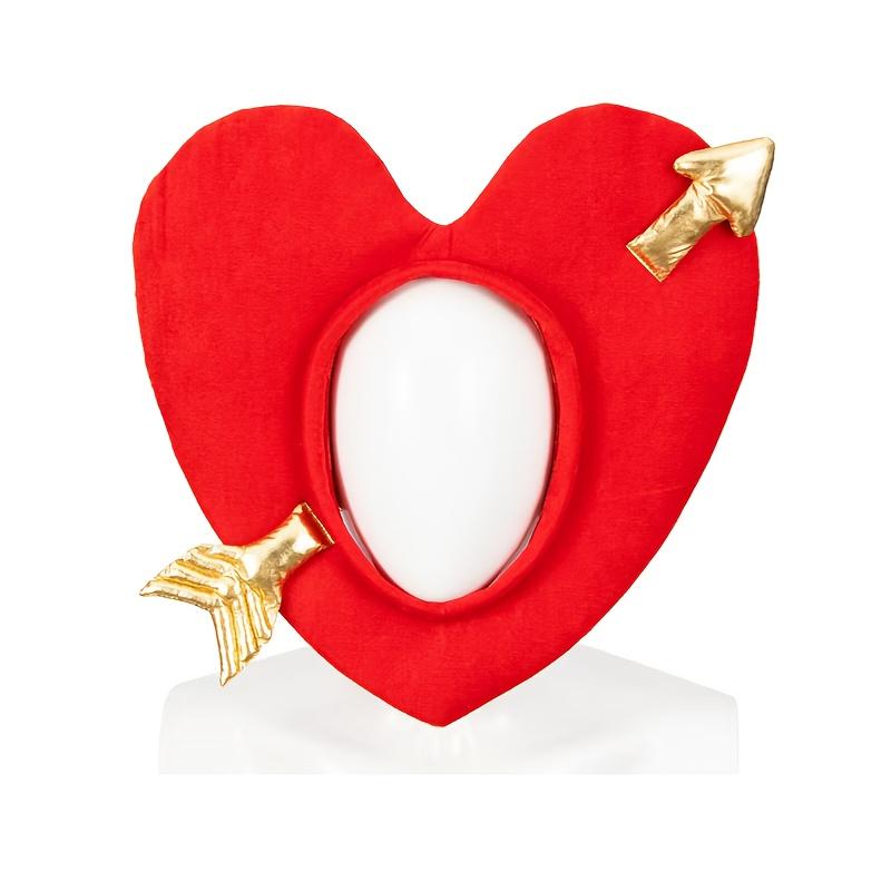 Cute Comedy Theme Party Performance Accessories, Red Heart-Shaped Hat with Arrow Decoration, for Valentine S Day Party