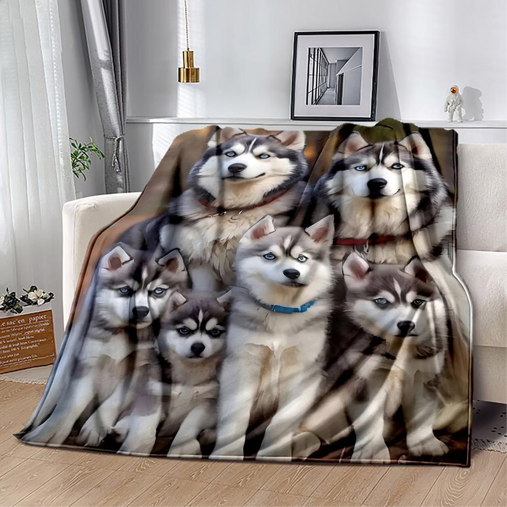 Chihuahua Photo Collage Flannel Blanket,Lightweight,Office Blanket,Sofa Blanket,Comfortable Blanket