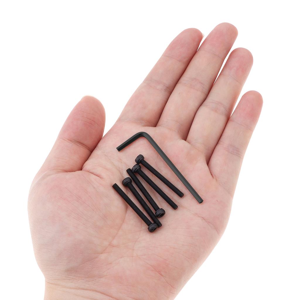 100pcs Black Carbon Steel M3x30mm Hex Socket Cap Screws Cup Head Bolts with Hex Wrench