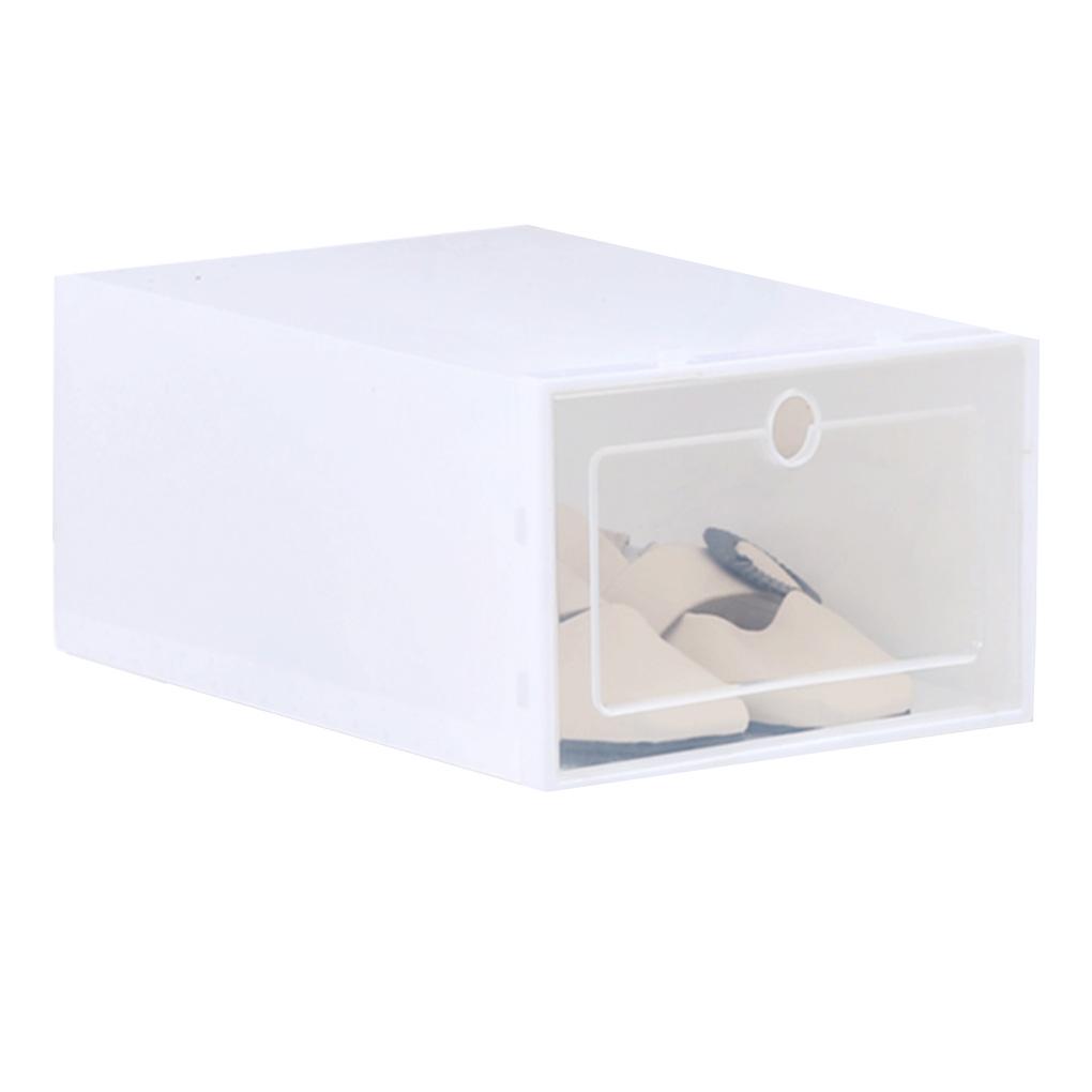 

Портативный Штабелируемый Прозрачный Пластиковый Ящик Органайзер Коробка Держатель Хранение Обуви