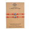 New Creative Hot Selling Lucky Red String Demon Eye Bracelet Adjustable Ethnic Evil Eye Bracelet with Card