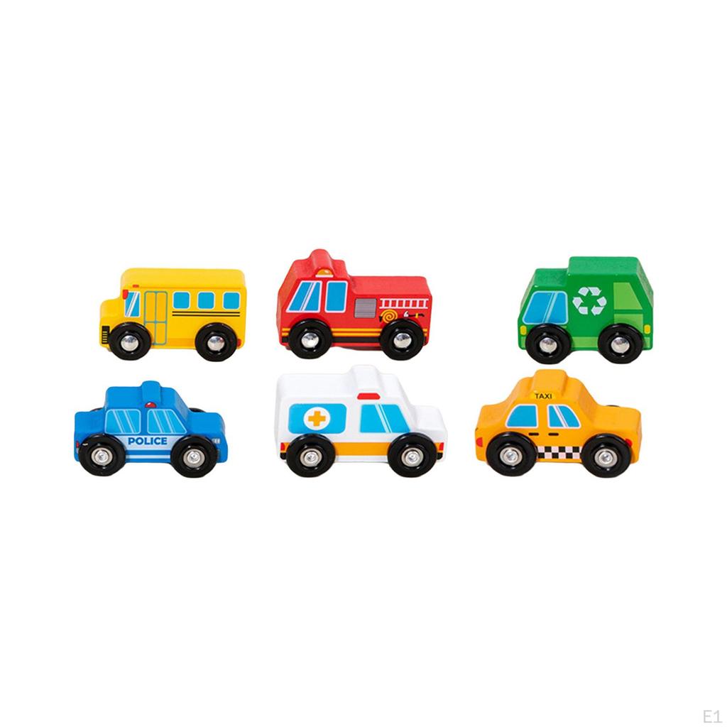 Car Set Wooden Street Signs Playset, Educational Toy, Vehicles and Traffic for Kids Children