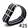 NATO Solid Color Nylon Canvas Watch Band, 24mm Integrated Strap