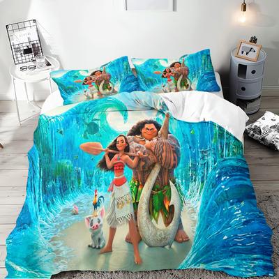 Moana Duvet Cover Set Comforter Bedding 3D Children'S Bedding Set 3-Piece 1 Quilt Cover King Size