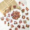 50 PCS Vintage Christmas PET Stickers - Transparent Holiday Decals for Journals, Gifts, DIY