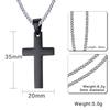 Classic Men Cross Pendant Necklace For Male Stainless Steel Necklace Statement Cruz Jewelry 24" Link Chain