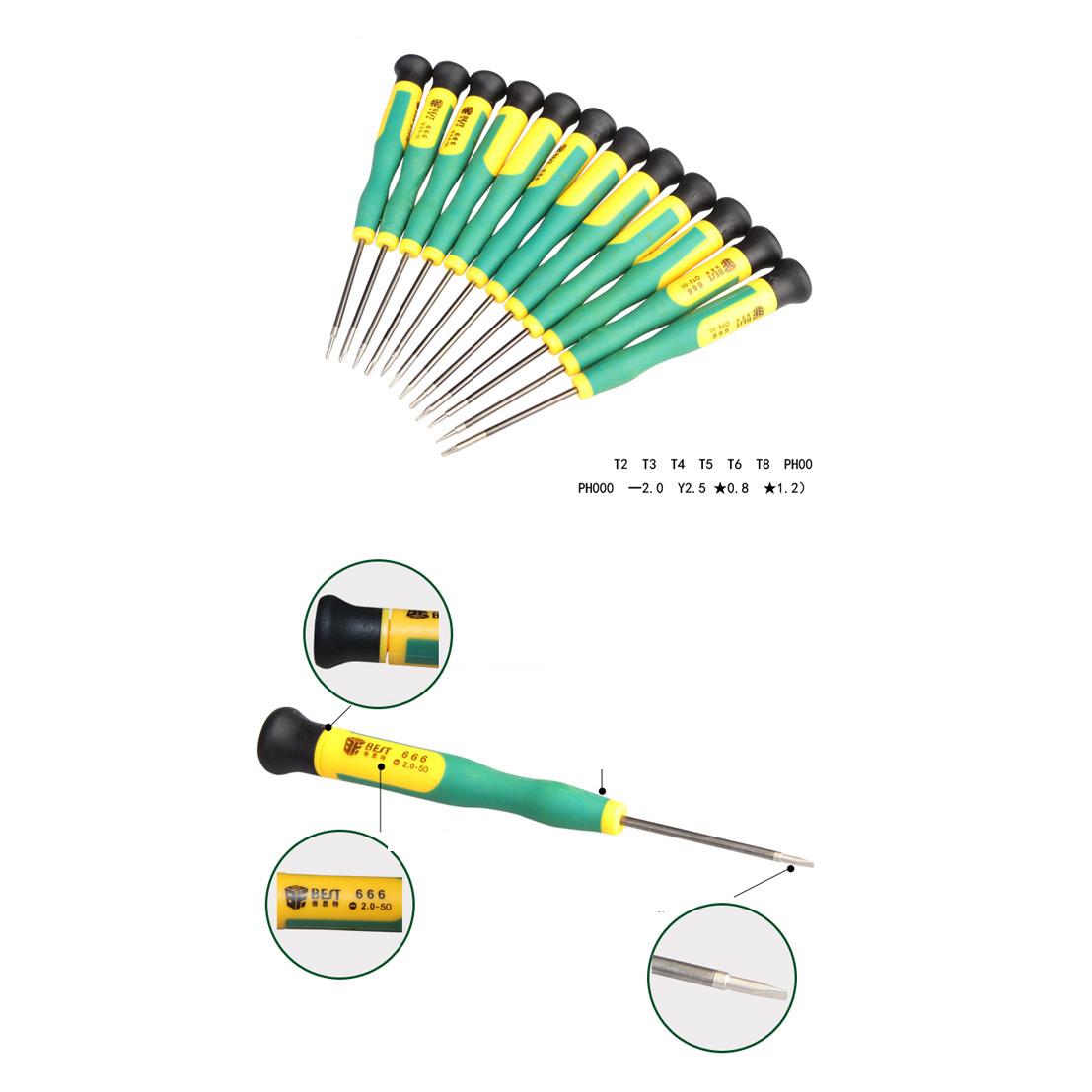 

BEST BST-666 12 in 1 Screwdriver Kit Repair Tool Set Type A