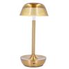 Golden Cordless Table Lamp Rechargeable Touch Control 3 Color Dimmable Battery Powered Desk Lamp for Restaurant Bedroom