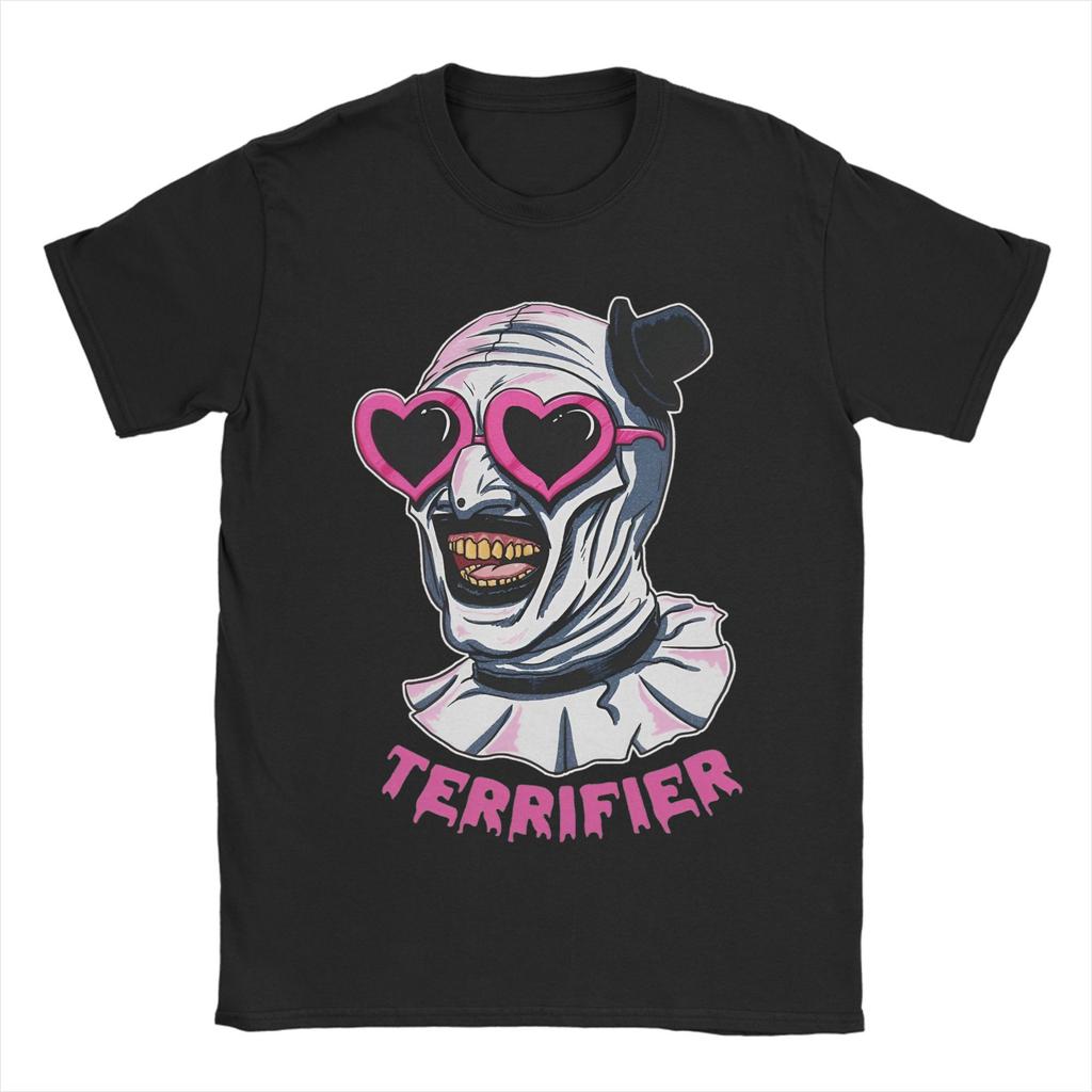 Terrifier Art The Clown T Shirt Men Women 100% Cotton Vintage T-Shirt Round Neck  Tees Short Sleeve Clothes Gift