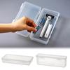 Förvaringslåda för rakapparat Transparent Rakblad Borstar Plastfodral Bärbar Organiseringsbehållare Reseaccessoarer Hemma eller på Resa