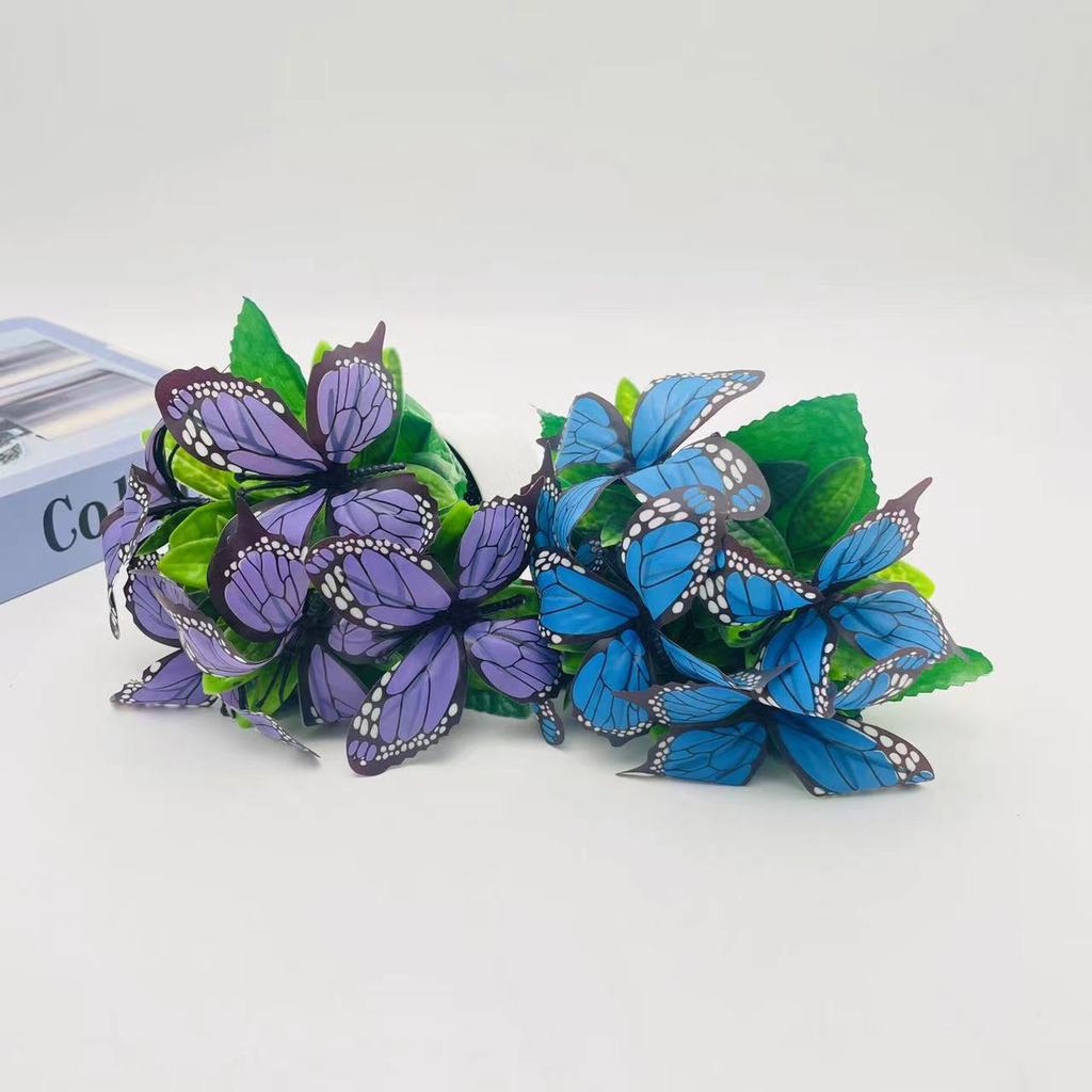 Butterfly Artificial Flower Pot For Home Decor And Photography Props