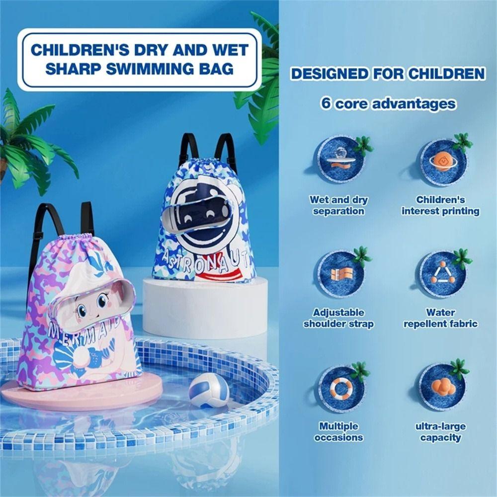 Dry Wet Separation Children's Swimming Bag Waterproof Swimm Storage Bag Kids Beach Bag  Boys Girls