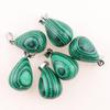 Natural Tiger Eye & Malachite Water Drop Pendant for DIY Necklace & Earrings