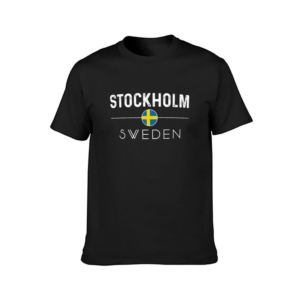 Stockholm Sweden Gift T-Shirt Kawaii Clothes Aesthetic Clothing Mens T Shirts Pack