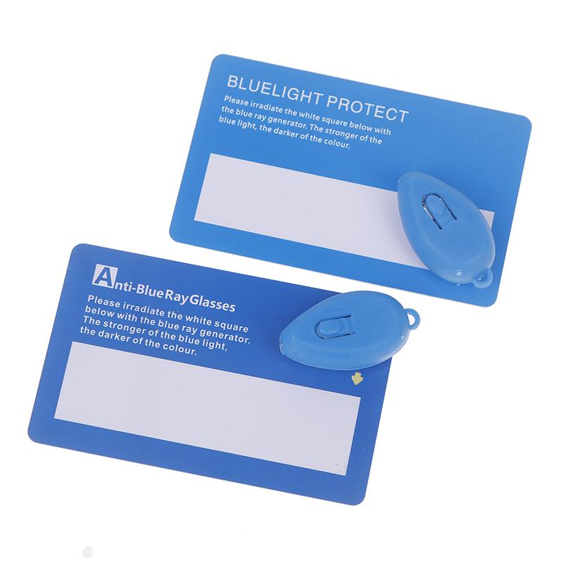 PVC Anti-Blaulicht Testkarte Testlicht Brille UV-Test Zubehör Wiederverwendbare Blaulicht-Erkennungskarte Generatorkarte