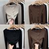 Elegantes Damen-Strickoberteil in einfarbigem Design für Übergrößen im Herbst und Winter