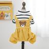 Pet Winter Warm Harness Pants Small Dogs Puppies Soft Cotton Comfortable Bear-Style Outfit