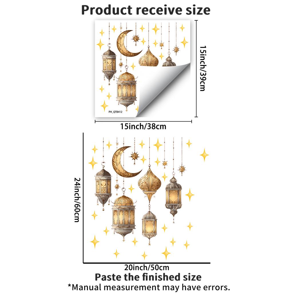 Star Moon Wall Beautification Decoration Retro Chandelier Self Adhesive Stickers