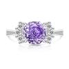 Light Sweet 925 Silver Rose Cut High Carbon Diamond Candy Design Sense Women's Ring Jewelry