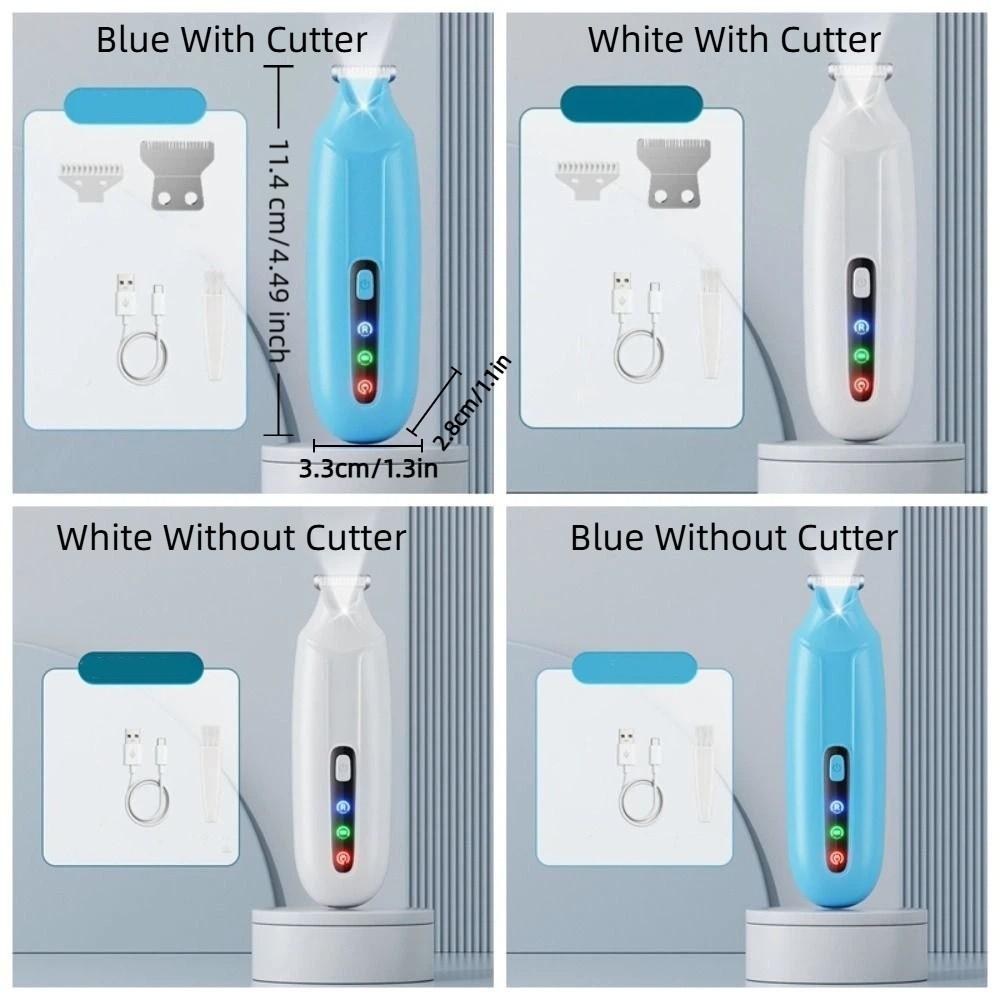 Rechargeable Dog Paw Trimmer LCD Display Electric Dog Clippers Cordless Cat Shaver Paw Trimming