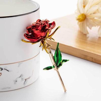 Exquisite High -End Red Rose Brooch High -End Wedding Bride Bridesmaid Brooch Brooch Female
