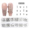 12-Grid Irregular Transparent AB Glass Diamonds for Nail Art