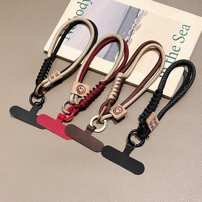 British Style Luxury Woven Phone Wrist Strap for Women