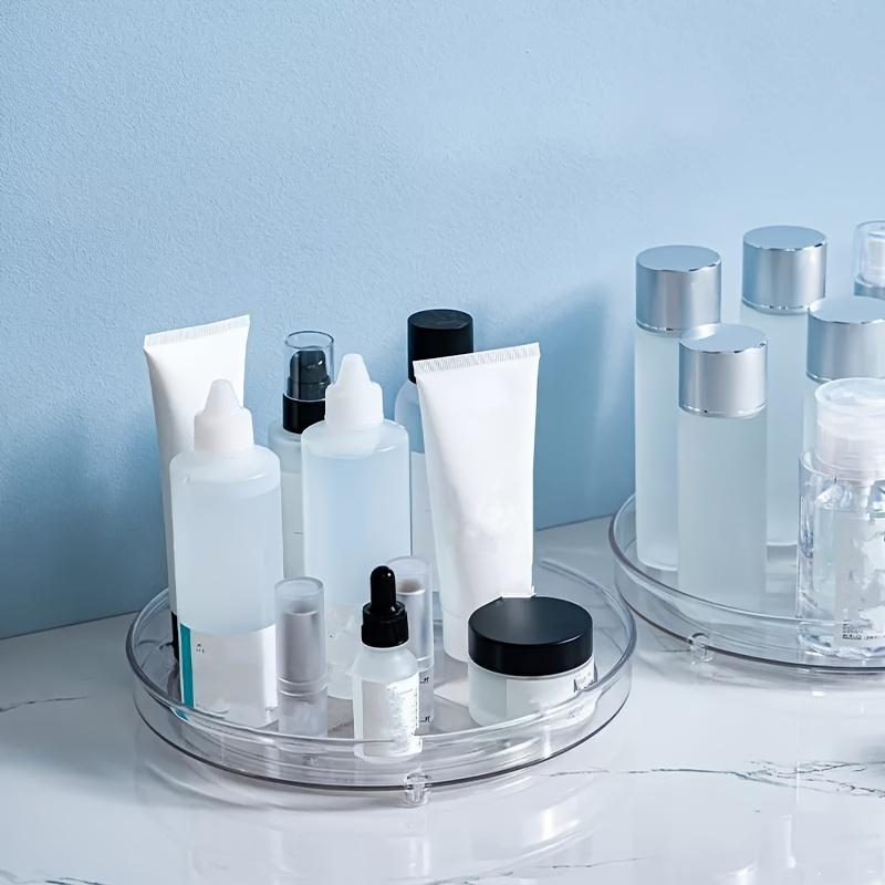 1pc rotating cosmetics storage box dressing table desktop transparent lipstick perfume skin care product storage rack