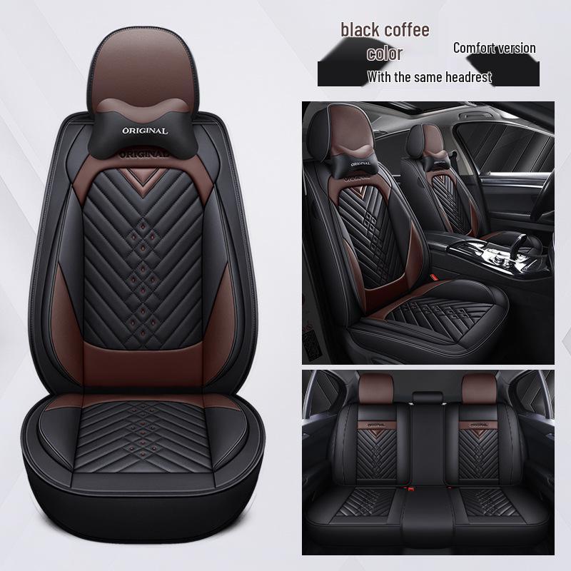 Universal Leather Car Seat Covers & Cushions for All Seasons - Compatible with Skoda Rapid