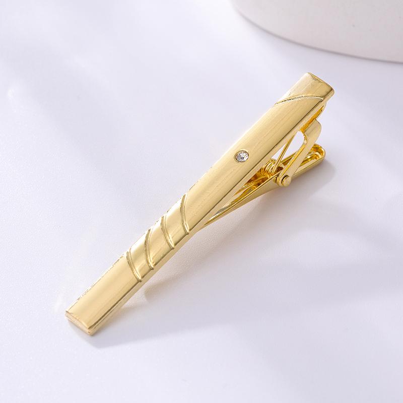 Pince à cravate en métal couleur or pour hommes mariage cravate pince clip gentleman accessoires pour hommes